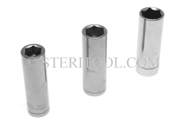 #10667 - 16mm x 1/2 DR Stainless Steel Deep Socket. 1/2 dr, 1/2dr, 1/2-dr, deep, stainless steel, socket